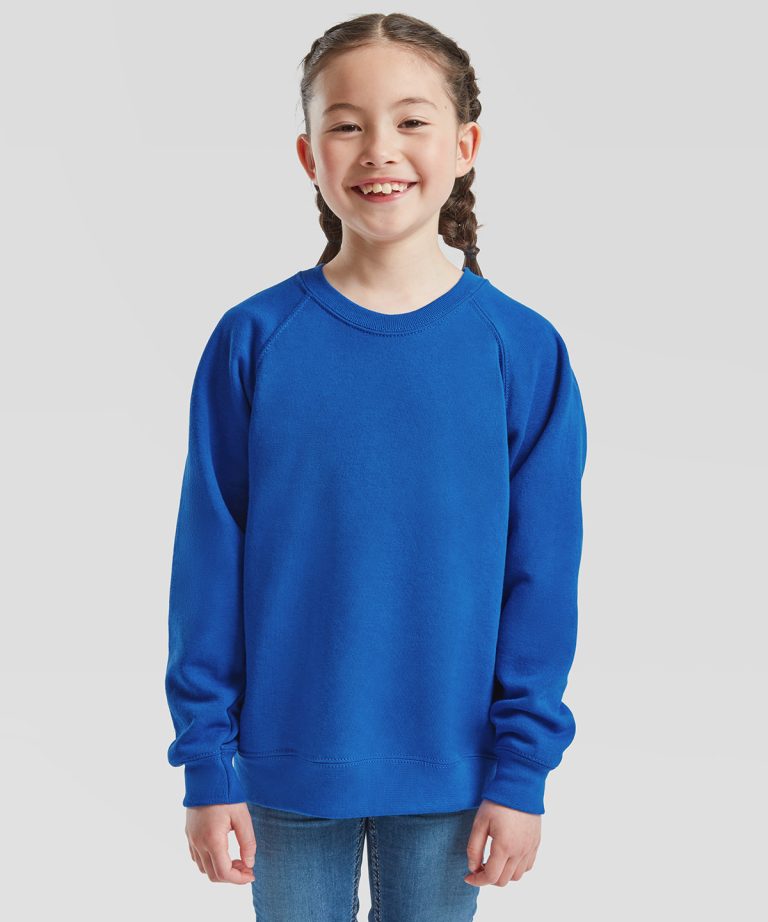 Fruit Of The Loom &#8211; Kids Classic Raglan Sweatshirt SS271, Vivid Promotion Workwear