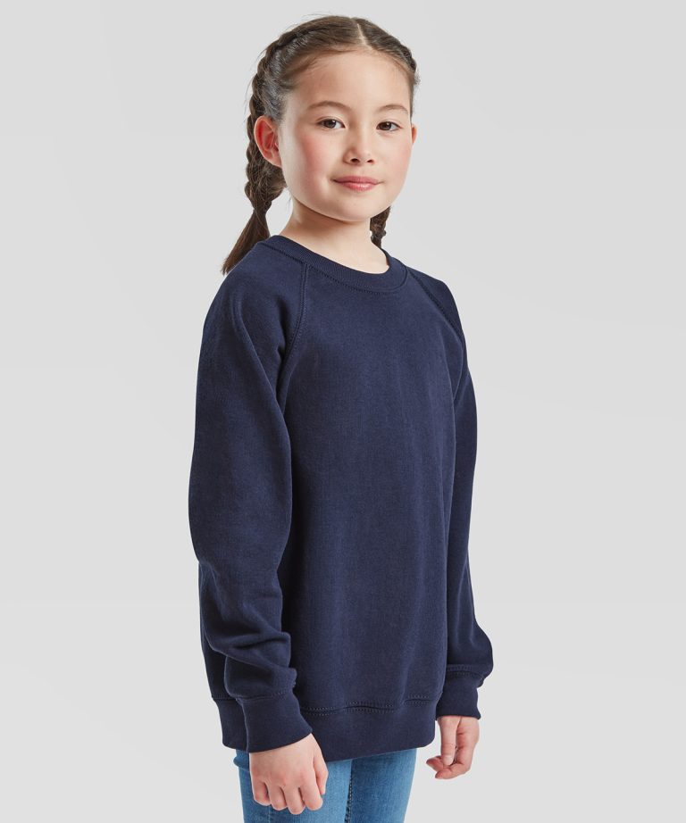 Fruit Of The Loom &#8211; Kids Classic Raglan Sweatshirt SS271, Vivid Promotion Workwear
