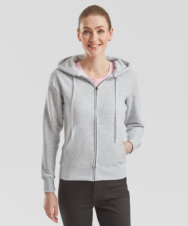 Fruit Of The Loom &#8211; Womens Premium 70| 30 Hooded Sweatshirt Jacket SS312, Vivid Promotion Workwear