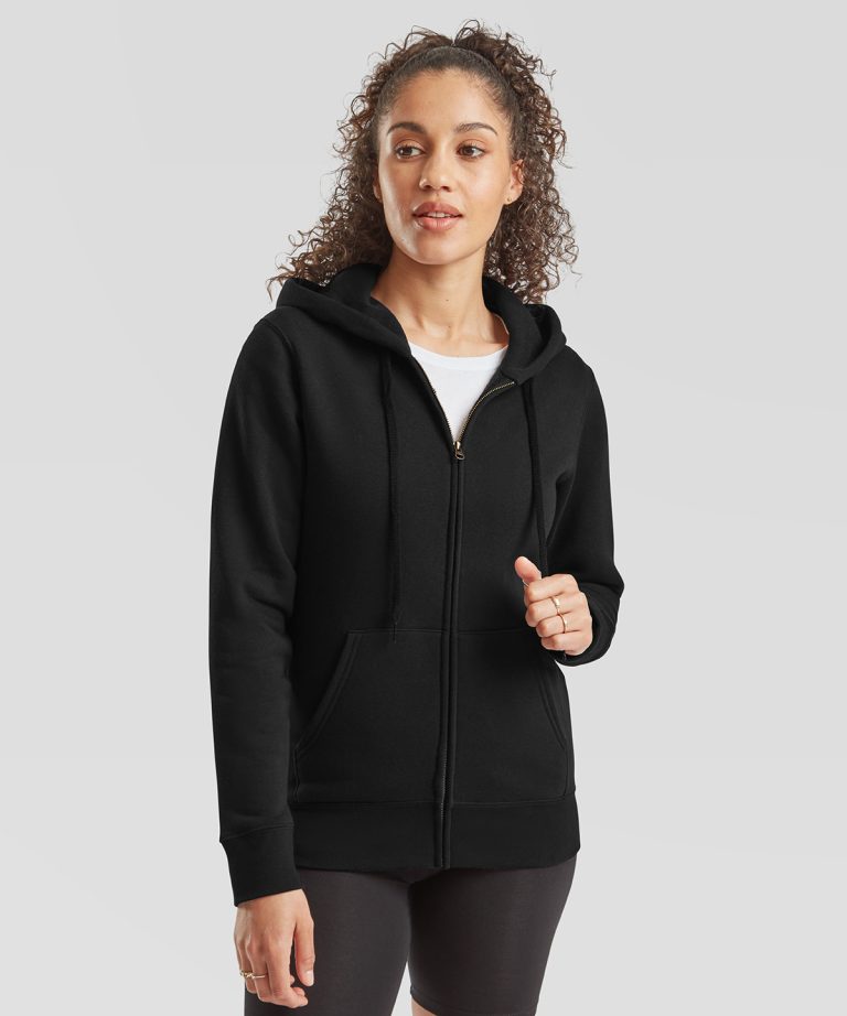 Fruit Of The Loom &#8211; Womens Premium 70| 30 Hooded Sweatshirt Jacket SS312, Vivid Promotion Workwear