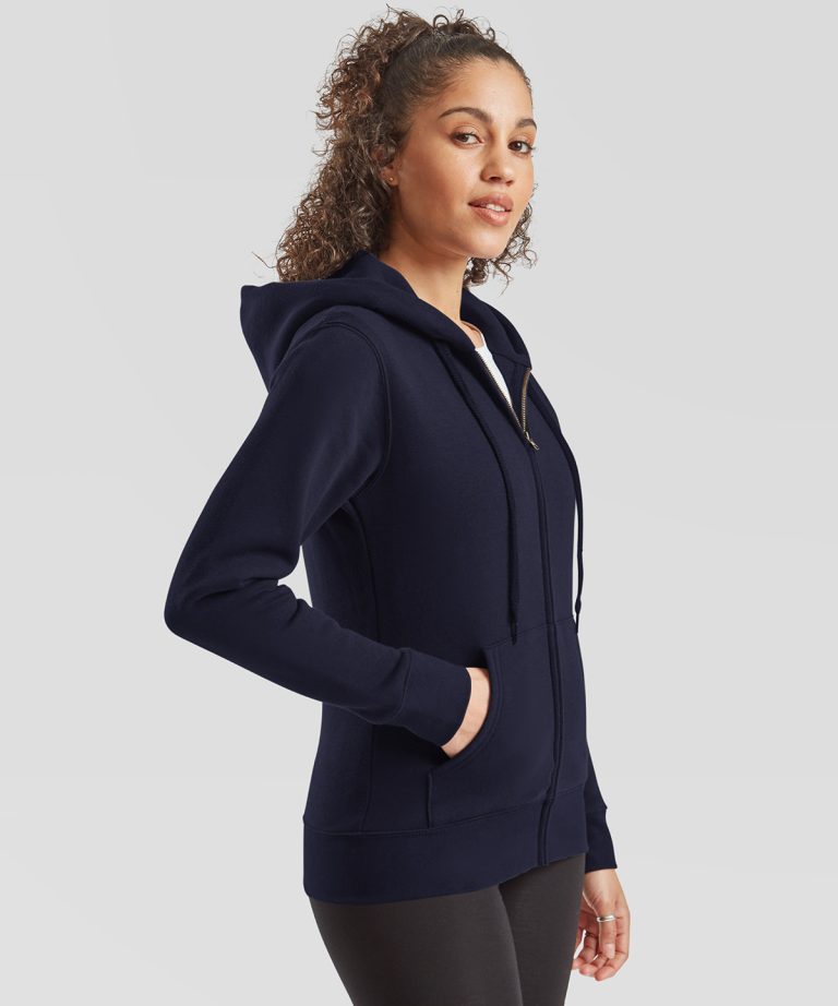 Fruit Of The Loom &#8211; Womens Premium 70| 30 Hooded Sweatshirt Jacket SS312, Vivid Promotion Workwear