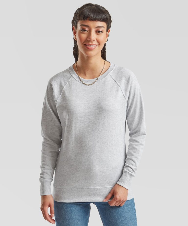 Fruit Of The Loom &#8211; Womens Lightweight Raglan Sweatshirt SS960, Vivid Promotion Workwear
