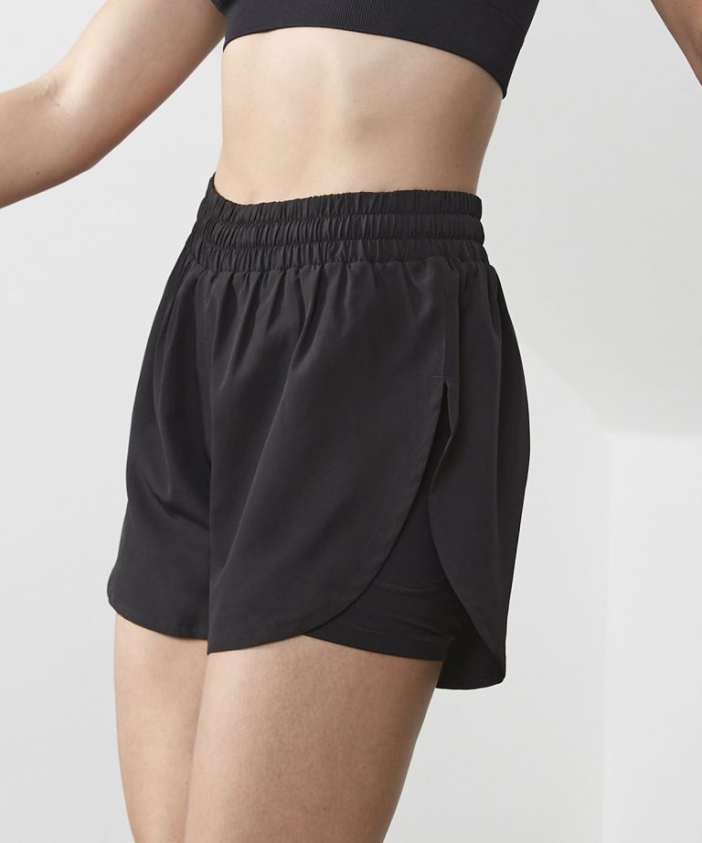 Tombo &#8211; Womens Double &#8211; Layer Sports Shorts TL616, Vivid Promotion Workwear