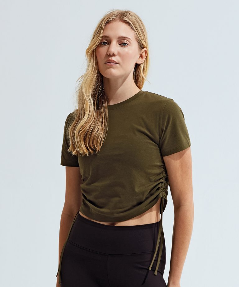 Alternative view of Tridri - Womens Tridri Ruched Crop Top TR069