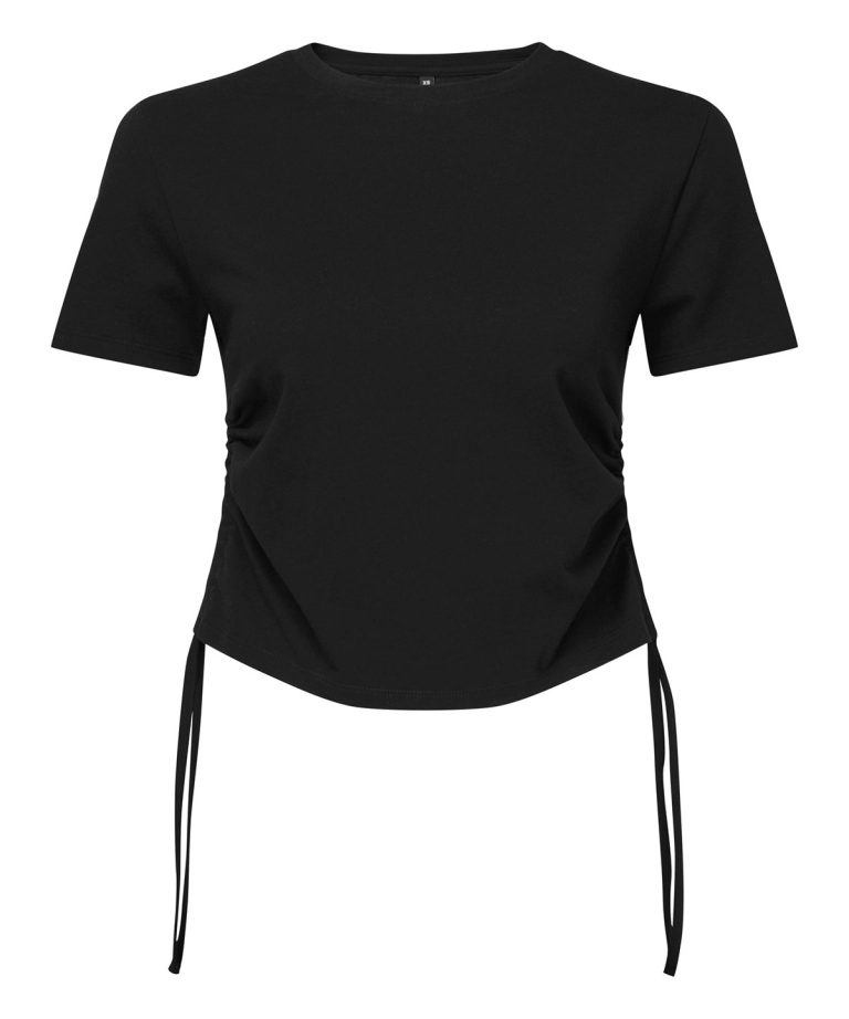 Tridri &#8211; Womens Tridri Ruched Crop Top TR069, Vivid Promotion Workwear