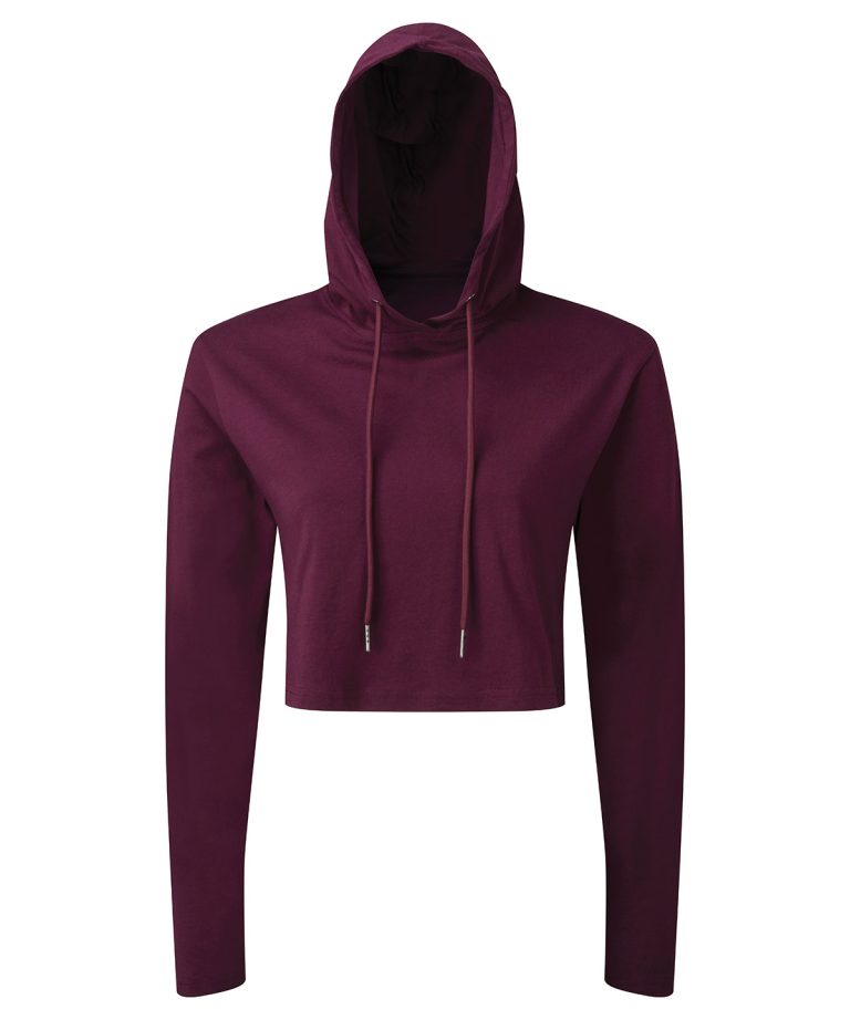 Tridri - Womens Tridri Cropped Hooded Long Sleeve T Shirt TR088