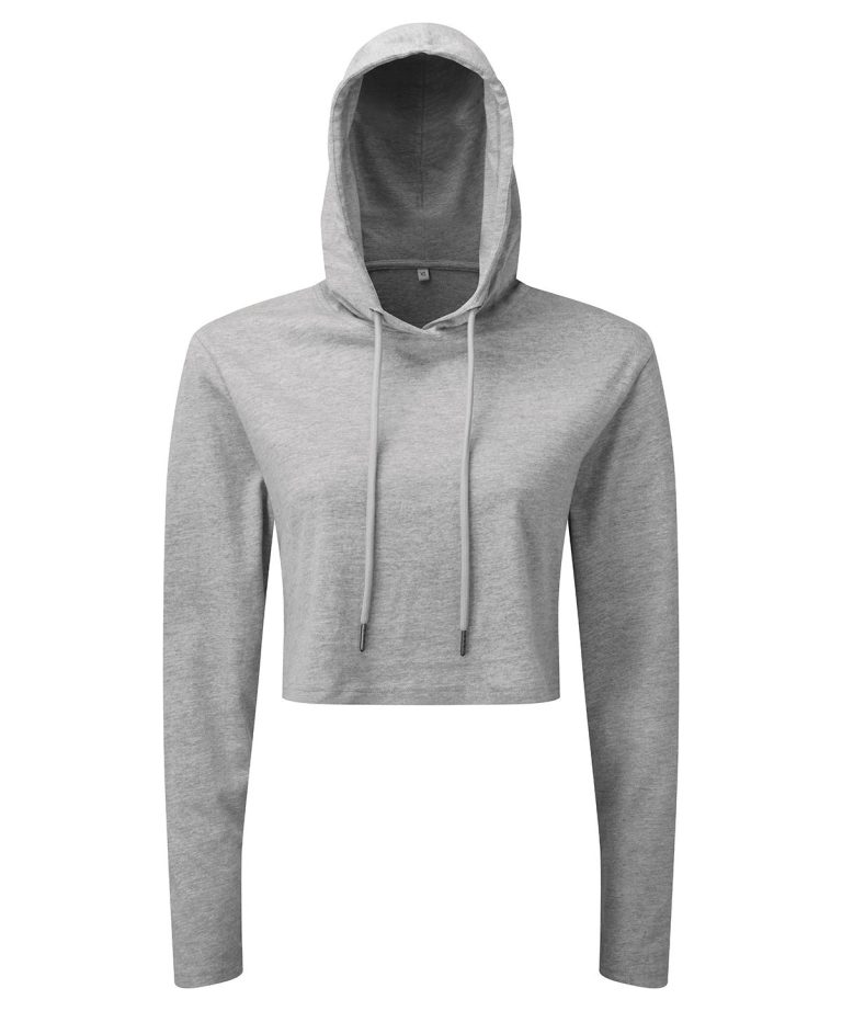 Tridri &#8211; Womens Tridri Cropped Hooded Long Sleeve T Shirt TR088, Vivid Promotion Workwear