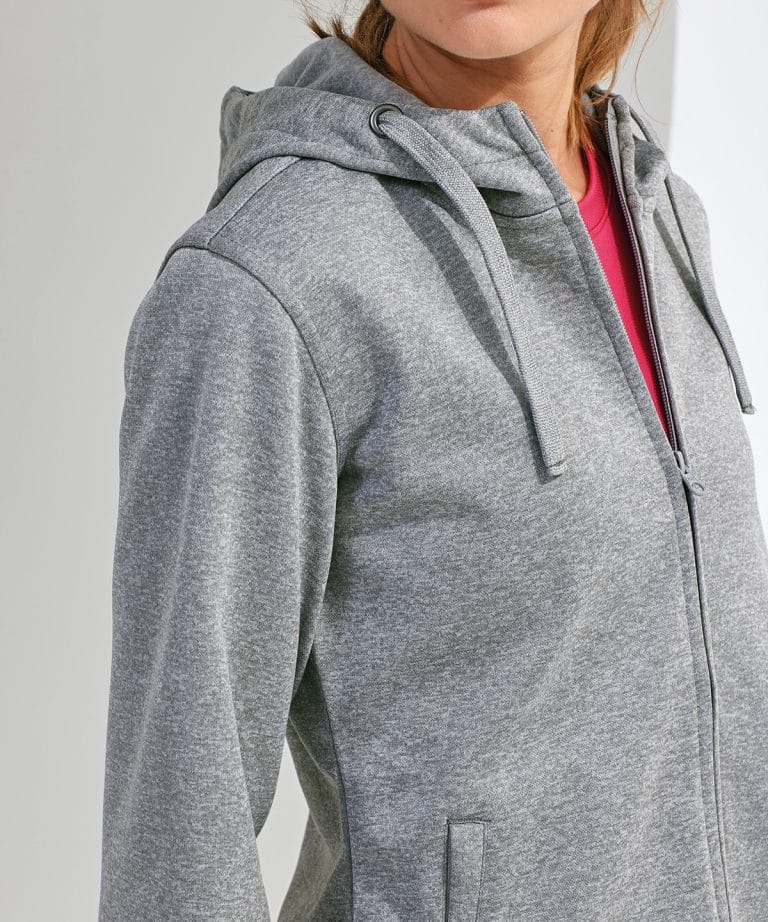 Tridri &#8211; Womens Tridri Spun Dyed Full &#8211; Zip Hoodie TR498, Vivid Promotion Workwear