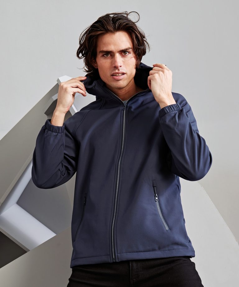 2786 Hooded 2 &#8211; layer softshell jacket TS009, Vivid Promotion Workwear
