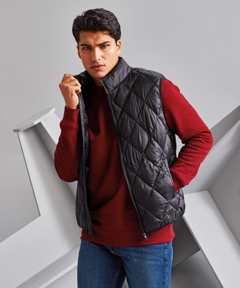 2786 &#8211; Diamond Pane Padded Gilet TS033, Vivid Promotion Workwear