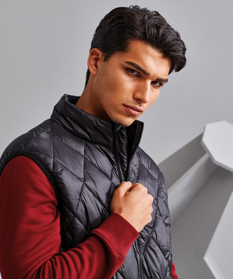 2786 &#8211; Diamond Pane Padded Gilet TS033, Vivid Promotion Workwear