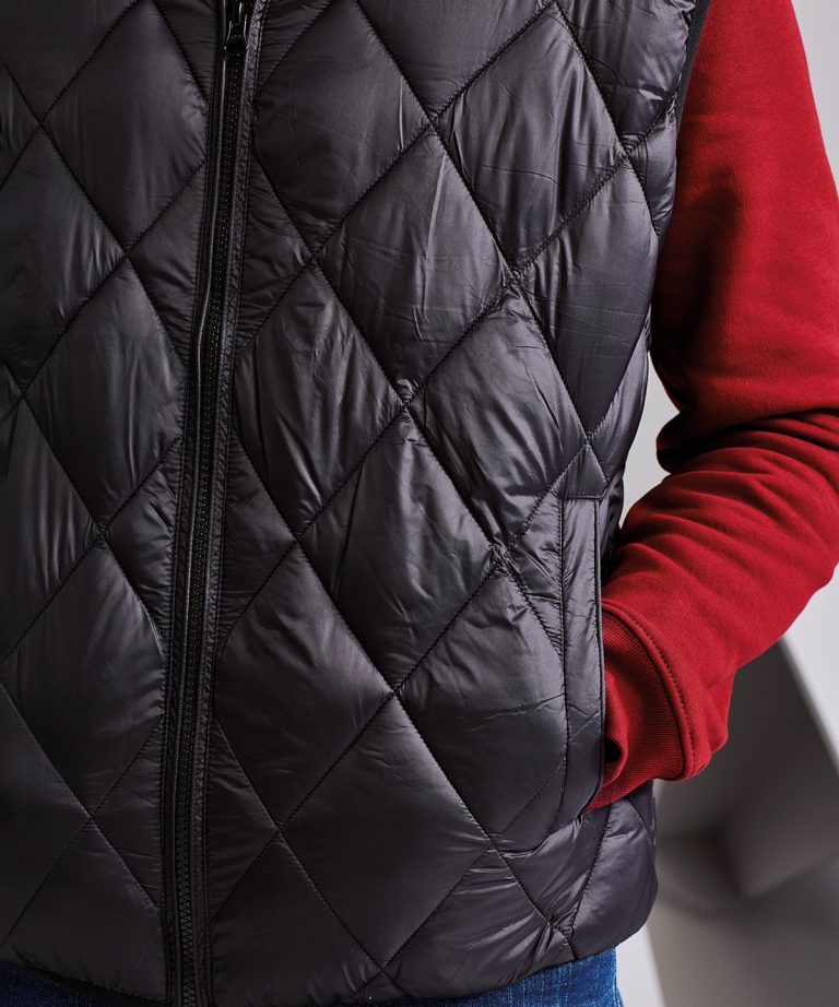 2786 &#8211; Diamond Pane Padded Gilet TS033, Vivid Promotion Workwear