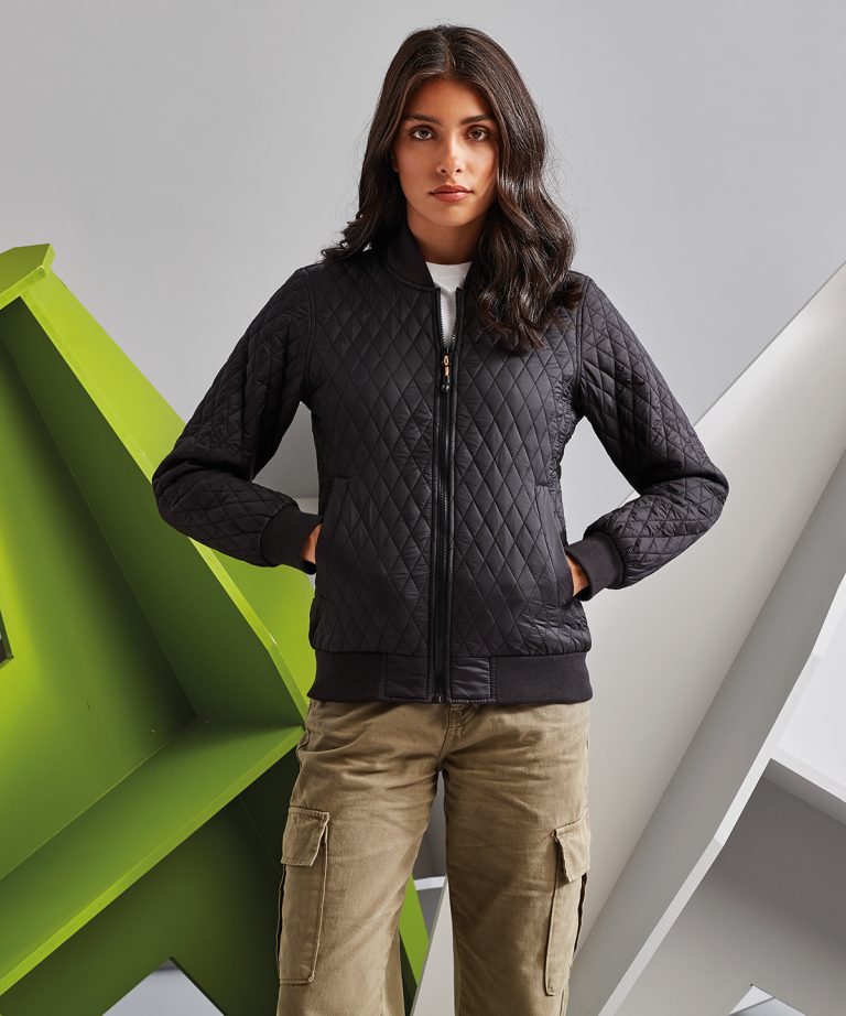 2786 &#8211; Womens Quilted Flight Jacket TS26F, Vivid Promotion Workwear