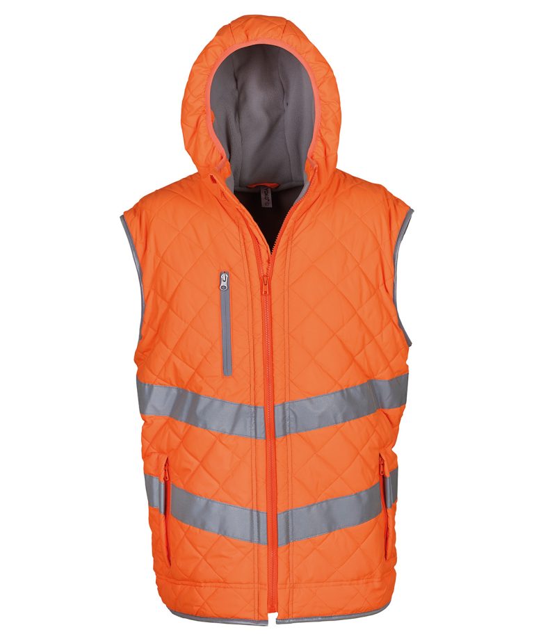 Alternative view of Yoko - Hi - Vis Kensington Hooded Gilet (Hv007) YK026