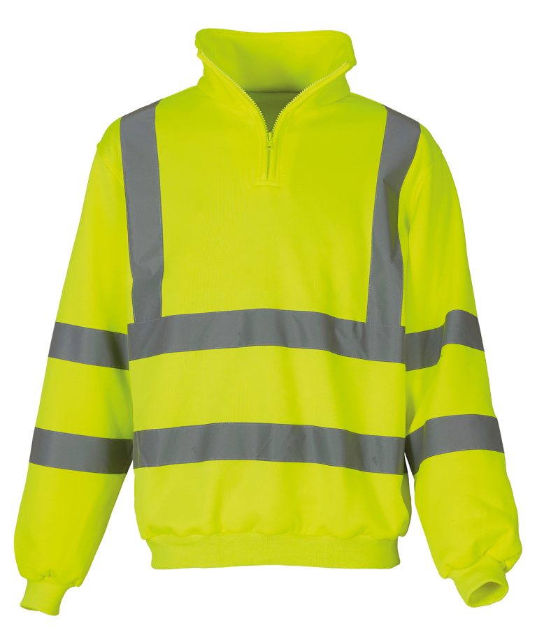 Alternative view of Yoko - Hi-Vis  Zip Sweatshirt (Hvk06) YK031