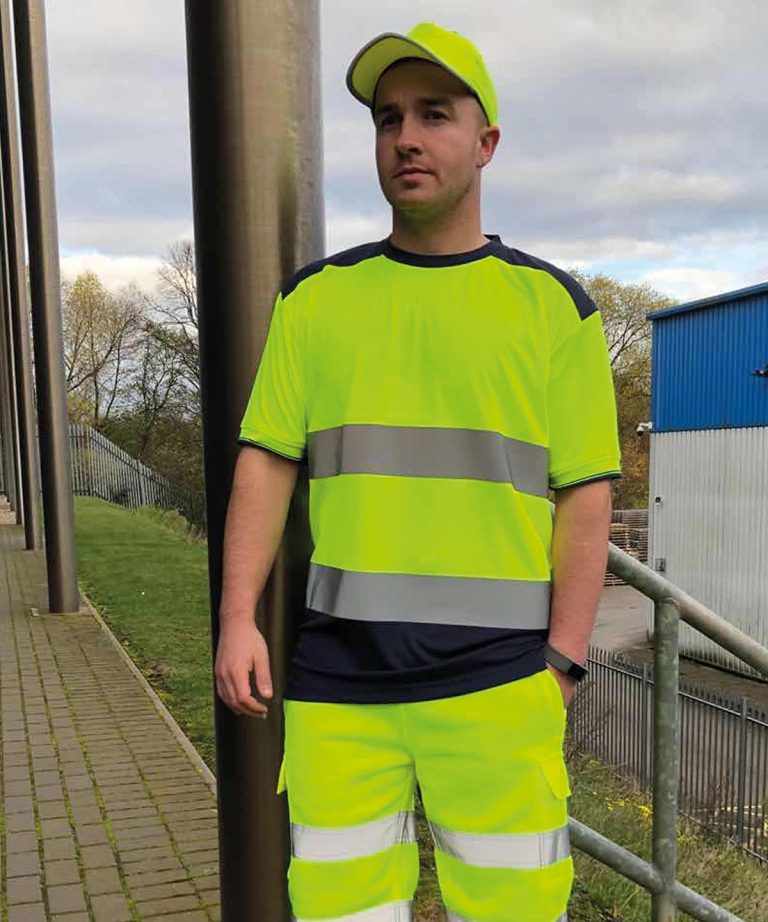 Alternative view of Yoko - Hi - Vis Two - Tone T - Shirt (Hvj400) YK034