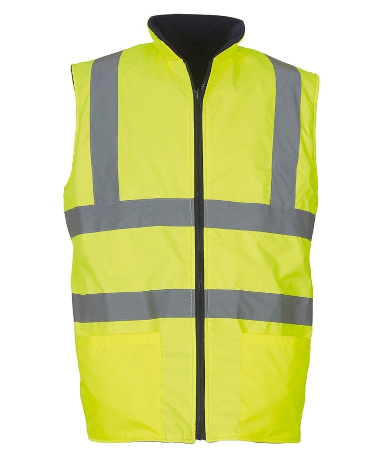 Alternative view of Yoko - Hi - Vis Reversible Fleece Bodywarmer (Hv008F) YK041