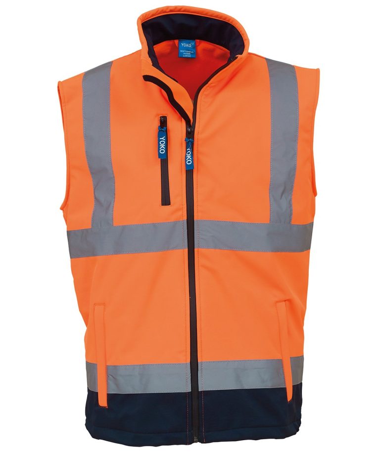 Yoko &#8211; Hi &#8211; Vis Softshell Gilet (Hv006) YK050, Vivid Promotion Workwear