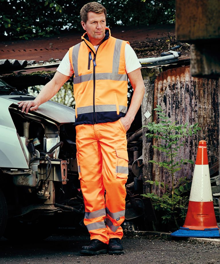 Alternative view of Yoko Hi-Vis Polycotton Cargo Trousers With Kneepad Pockets (Hv018T 3M) YK073