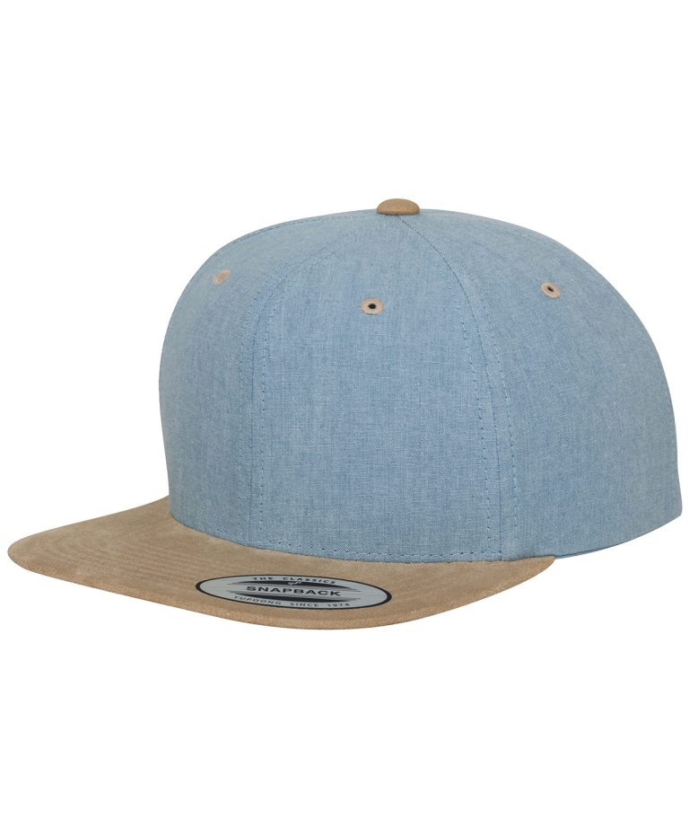 Flexfit By Yupoong &#8211; Chambray &#8211; Suede Snapback (6089Ch) YP009, Vivid Promotion Workwear
