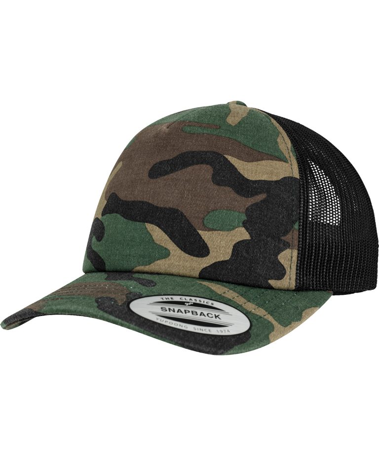 Flexfit By Yupoong &#8211; Camo Trucker Cap (6606C) YP029, Vivid Promotion Workwear