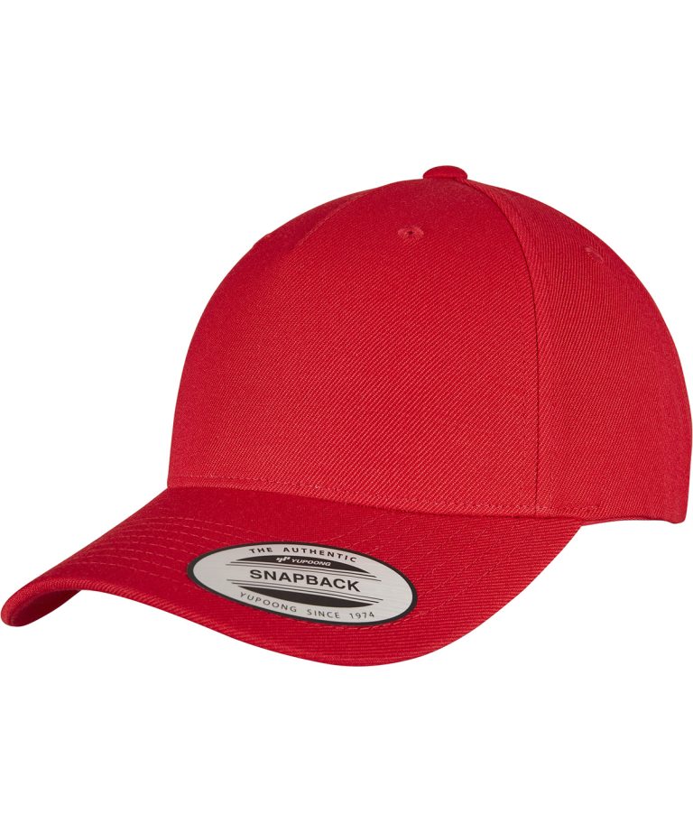 Flexfit By Yupoong &#8211; Yp Classics 5 &#8211; Panel Premium Curved Visor Snapback Cap (5789M) YP158, Vivid Promotion Workwear