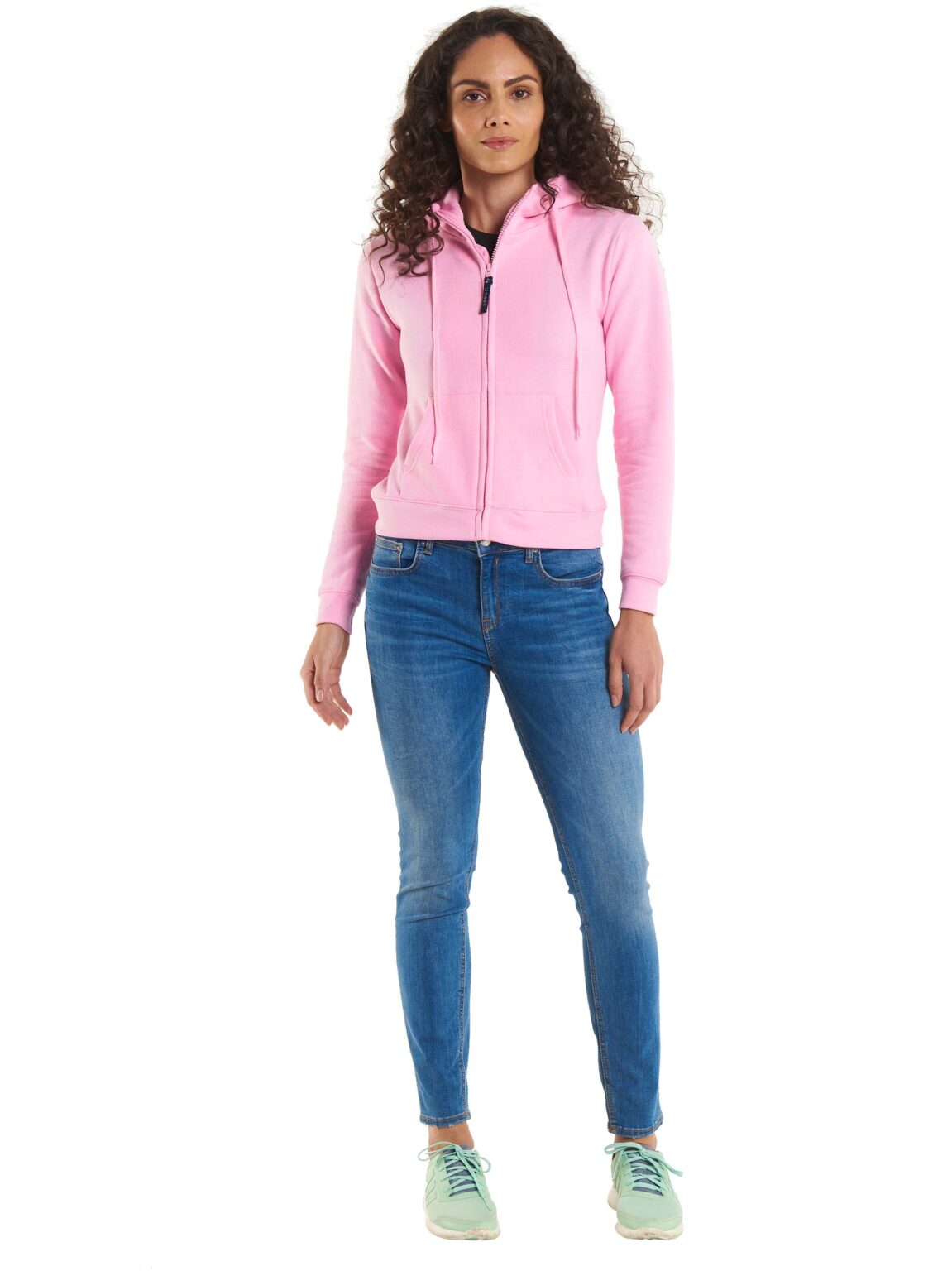 UNEEK Ladies Classic Full Zip Hooded Sweatshirt UC505, Vivid Promotion Workwear