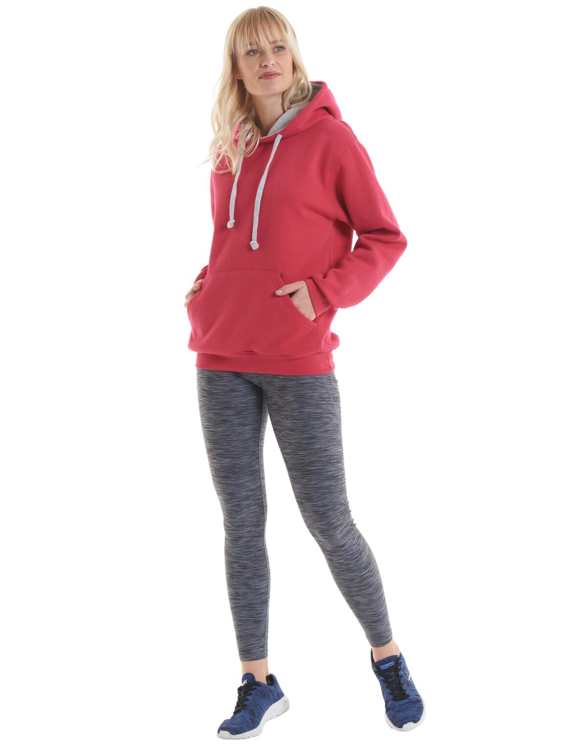 UNEEK Contrast Hooded Sweatshirt UC507 Unisex, Vivid Promotion Workwear