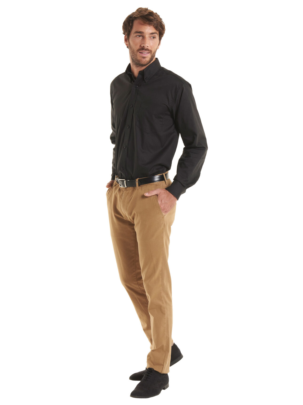 UNEEK Mens Pinpoint Oxford Full Sleeve Shirt UC701, Vivid Promotion Workwear