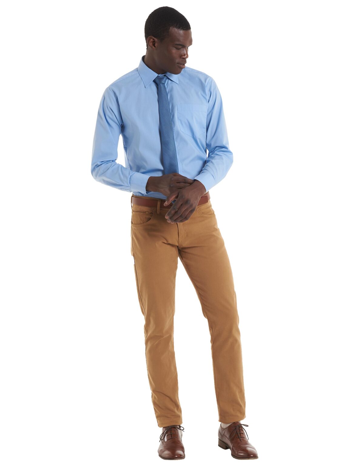 UNEEK Men&#8217;s Long Sleeve Poplin Shirt UC713, Vivid Promotion Workwear