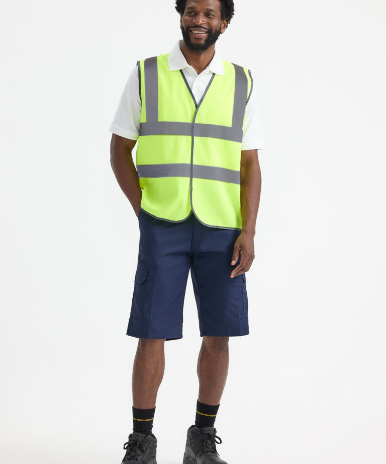 Alternative view of 25x Hi-Vis Vest Printed Front and Back
