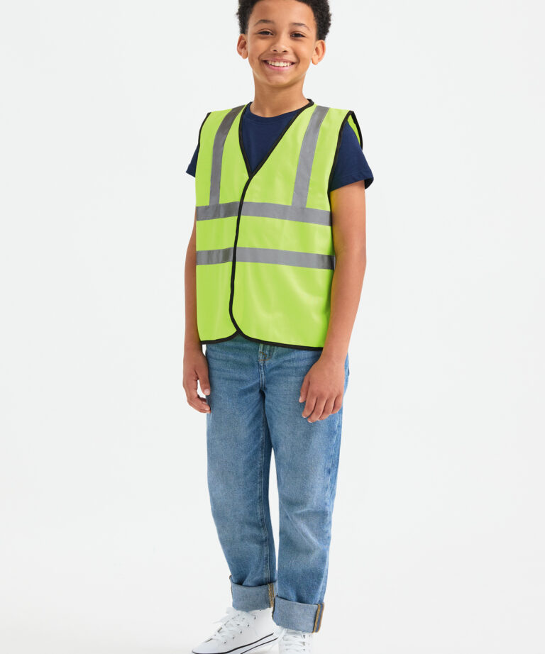 UNEEK Childrens Hi Vis Waist Coat UC806, Vivid Promotion Workwear