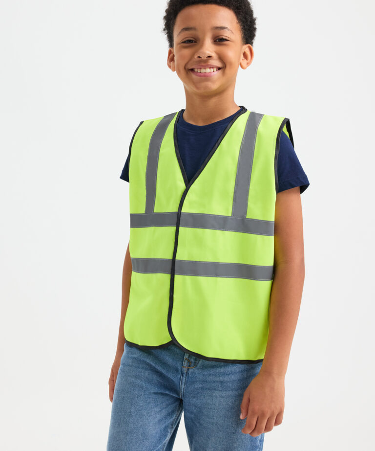 UNEEK Childrens Hi Vis Waist Coat UC806, Vivid Promotion Workwear