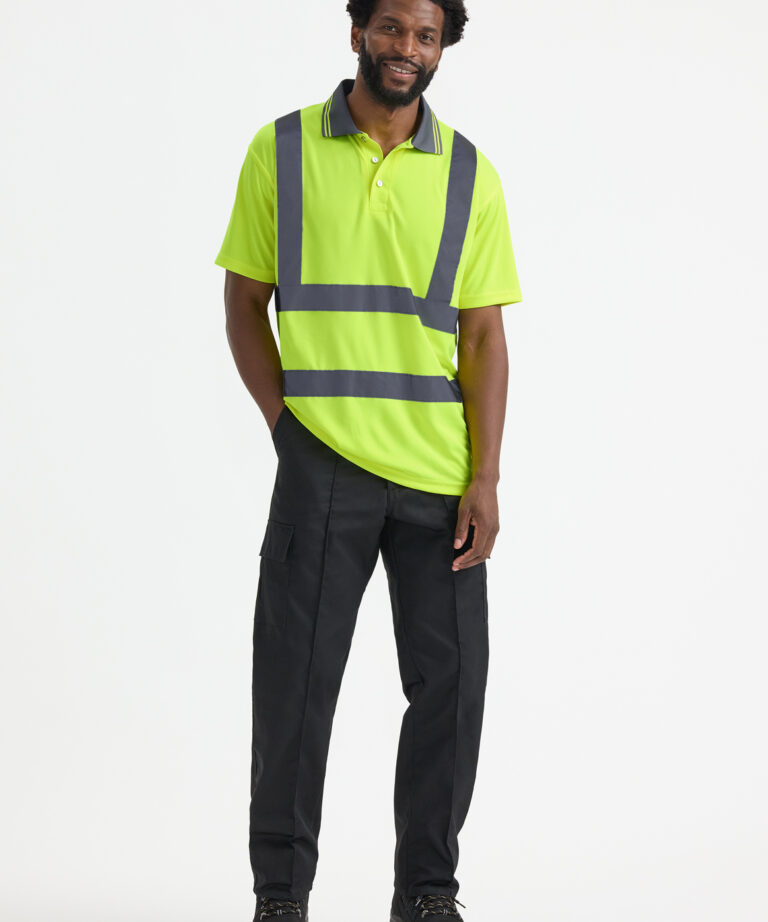 Alternative view of UNEEK Hi Vis Short Sleeve Polo Shirt UC808