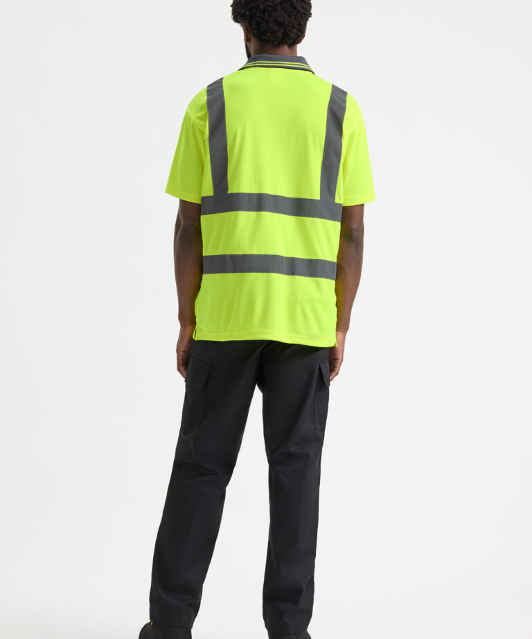 UNEEK Hi Vis Short Sleeve Polo Shirt UC808, Vivid Promotion Workwear