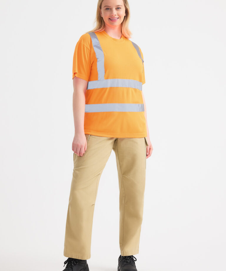 UNEEK Hi Vis Short Sleeve T Shirt UC810, Vivid Promotion Workwear