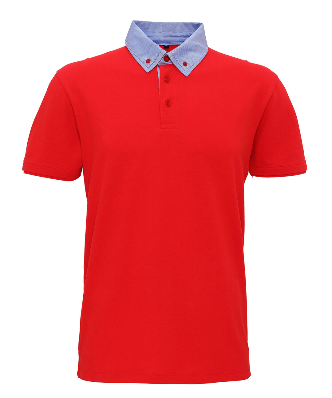 Asquith &#038; Fox Men&#8217;s chambray button down collar polo AQ007, Vivid Promotion Workwear