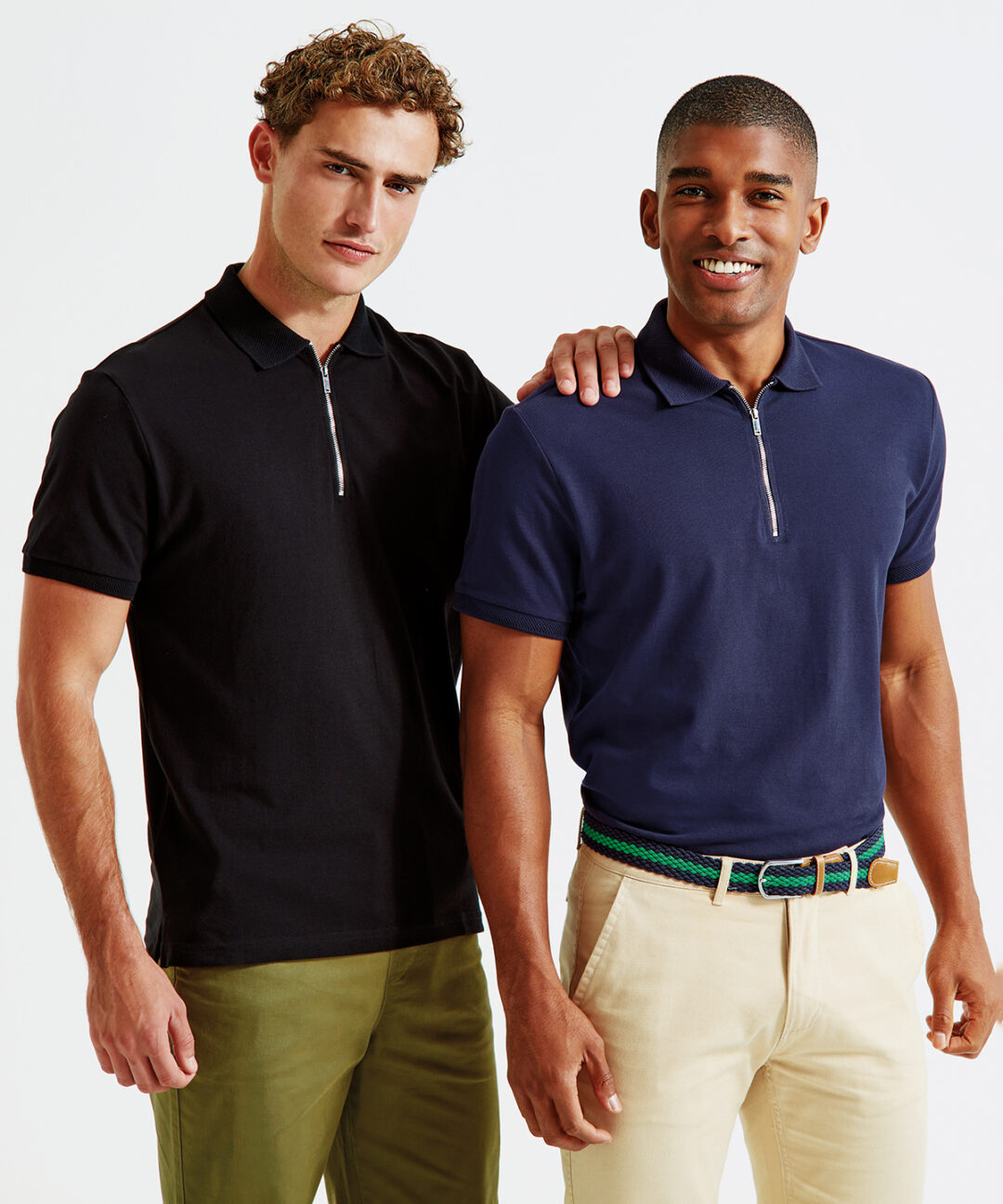 Asquith &#038; Fox Men&#8217;s zip polo AQ013, Vivid Promotion Workwear