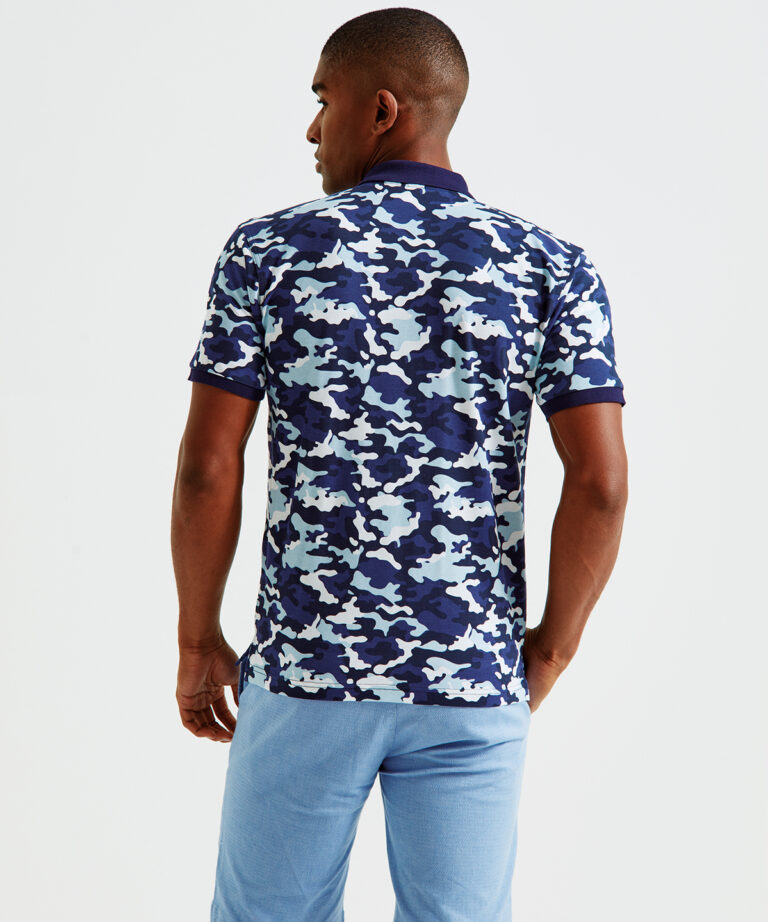 Asquith &#038; Fox Men&#8217;s camo piqu polo AQ018, Vivid Promotion Workwear