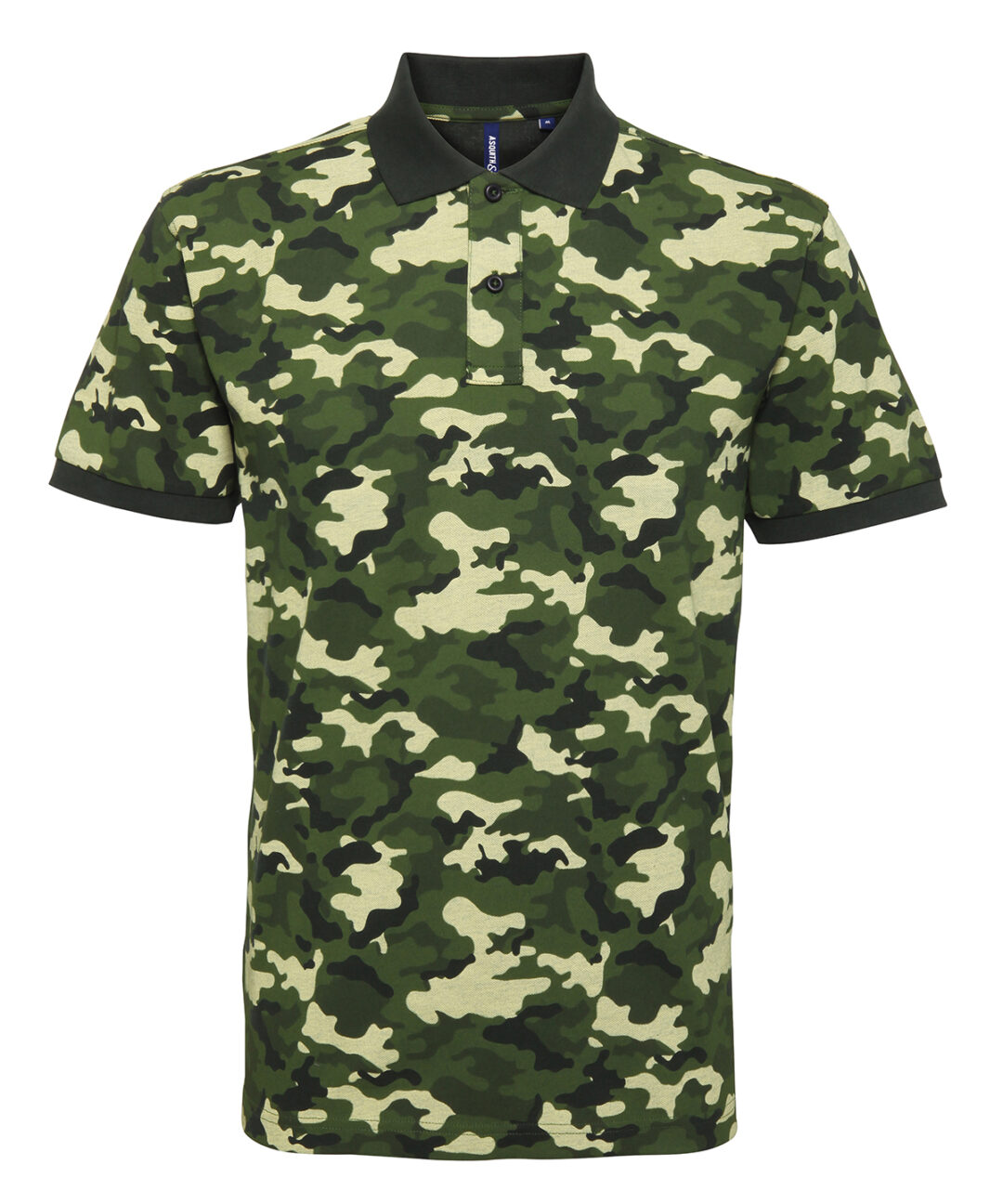 Asquith &#038; Fox Men&#8217;s camo piqu polo AQ018, Vivid Promotion Workwear