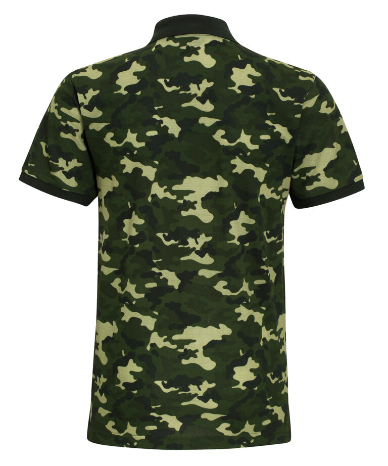 Asquith &#038; Fox Men&#8217;s camo piqu polo AQ018, Vivid Promotion Workwear