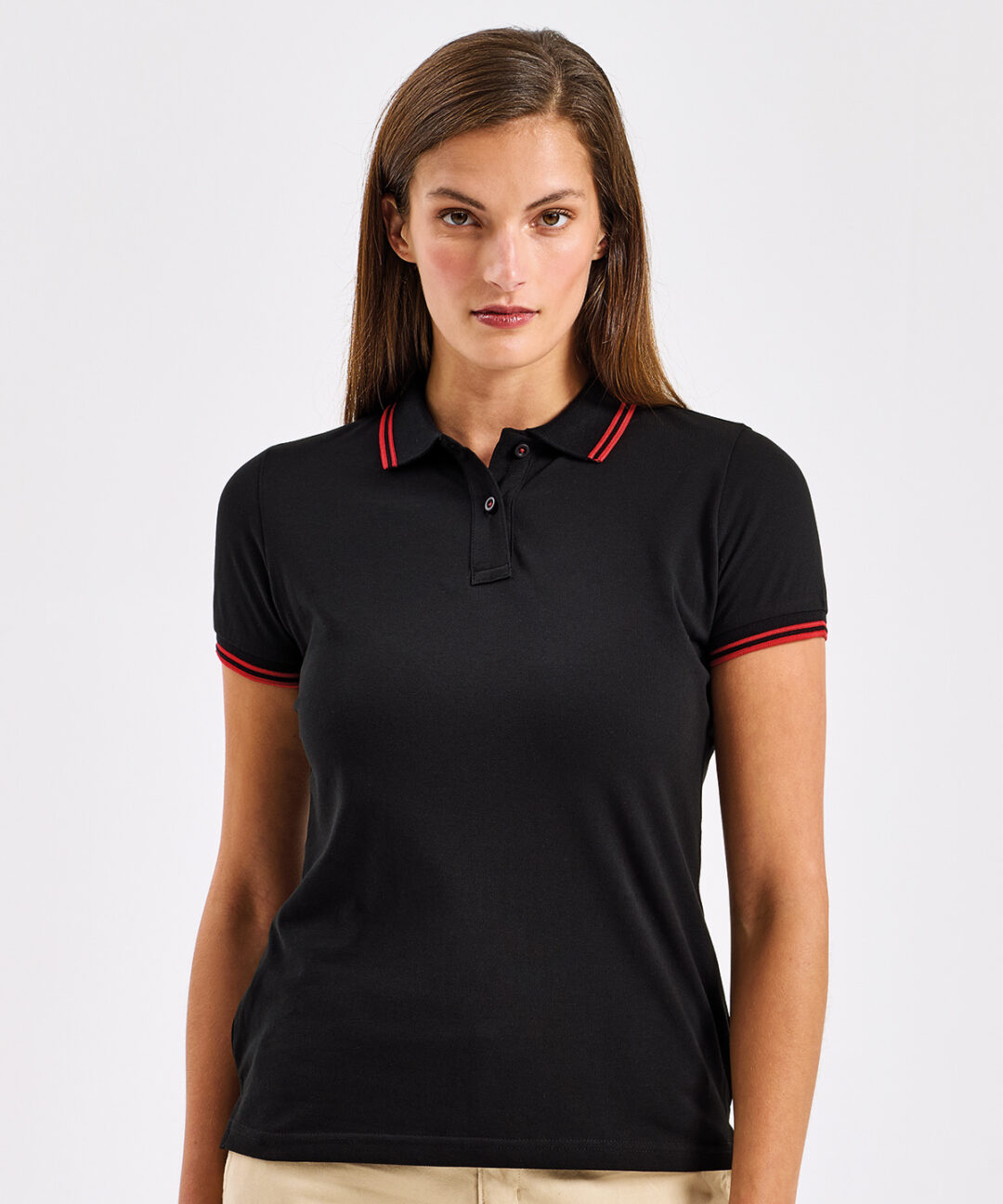 Asquith &#038; Fox Women&#8217;s classic fit tipped polo AQ021, Vivid Promotion Workwear