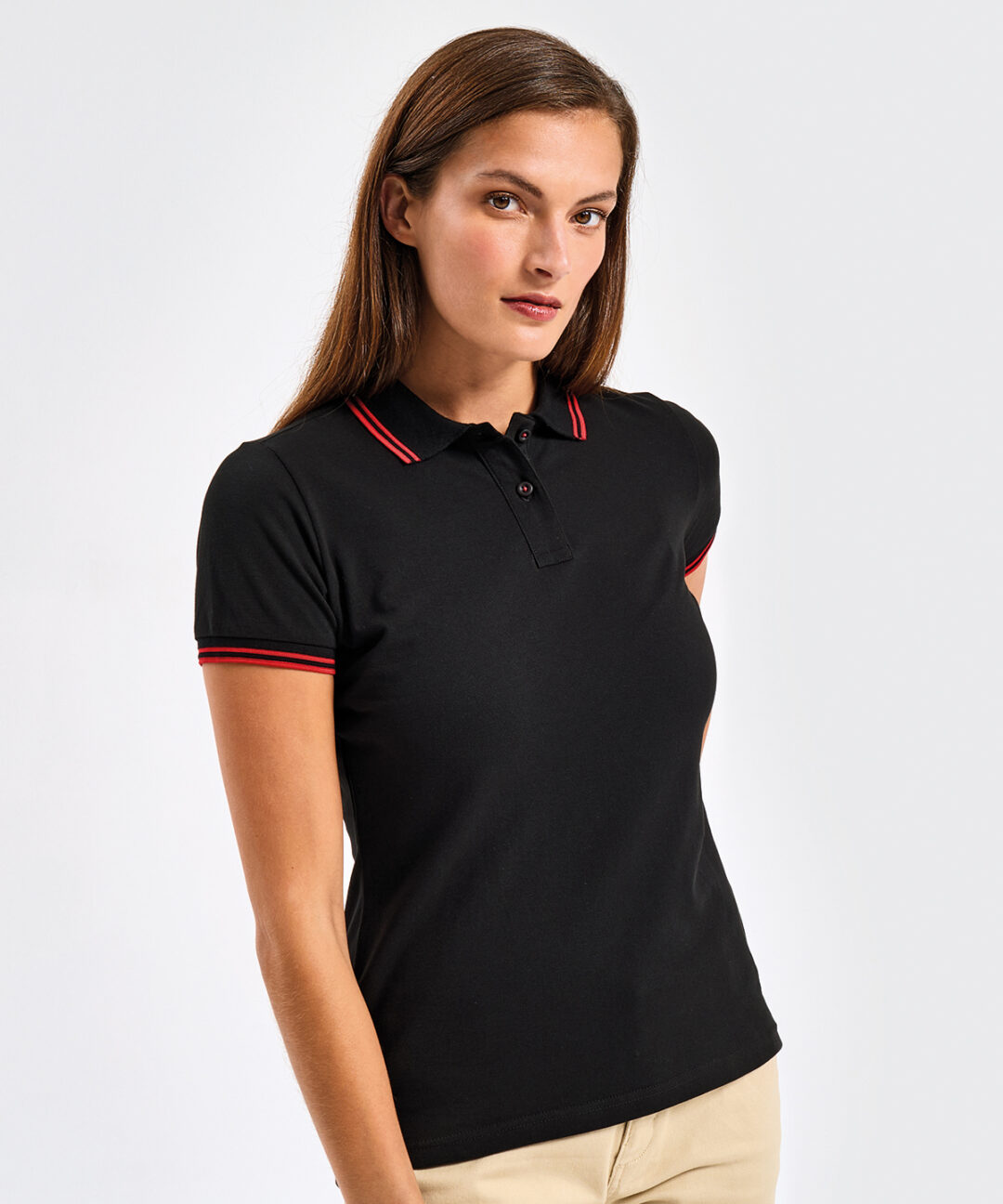 Asquith &#038; Fox Women&#8217;s classic fit tipped polo AQ021, Vivid Promotion Workwear