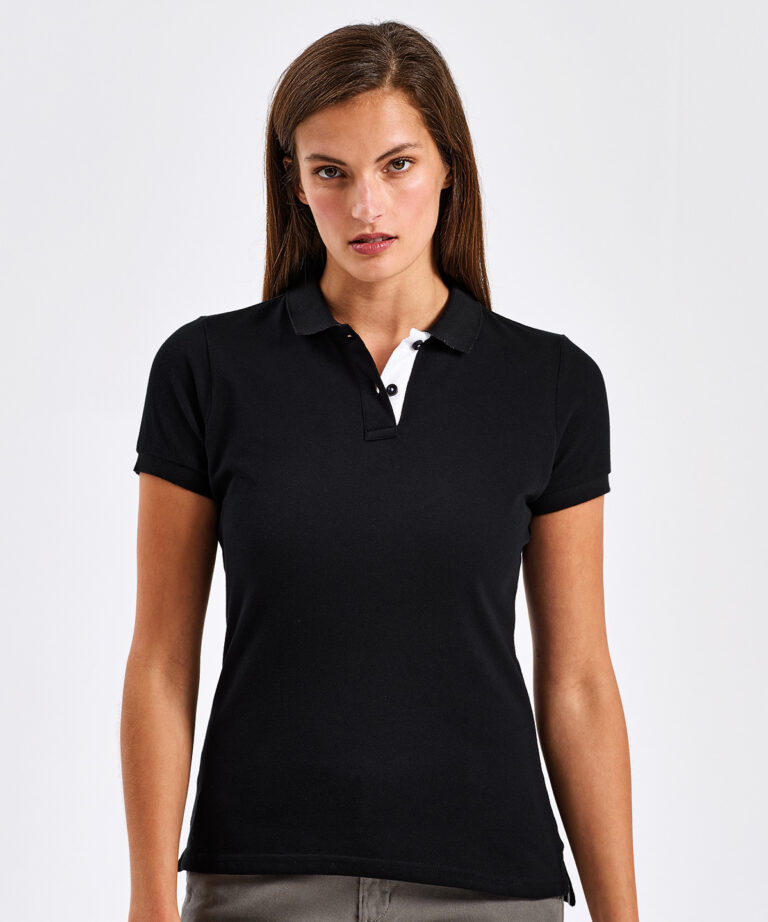 Asquith &#038; Fox Women&#8217;s contrast polo AQ022, Vivid Promotion Workwear