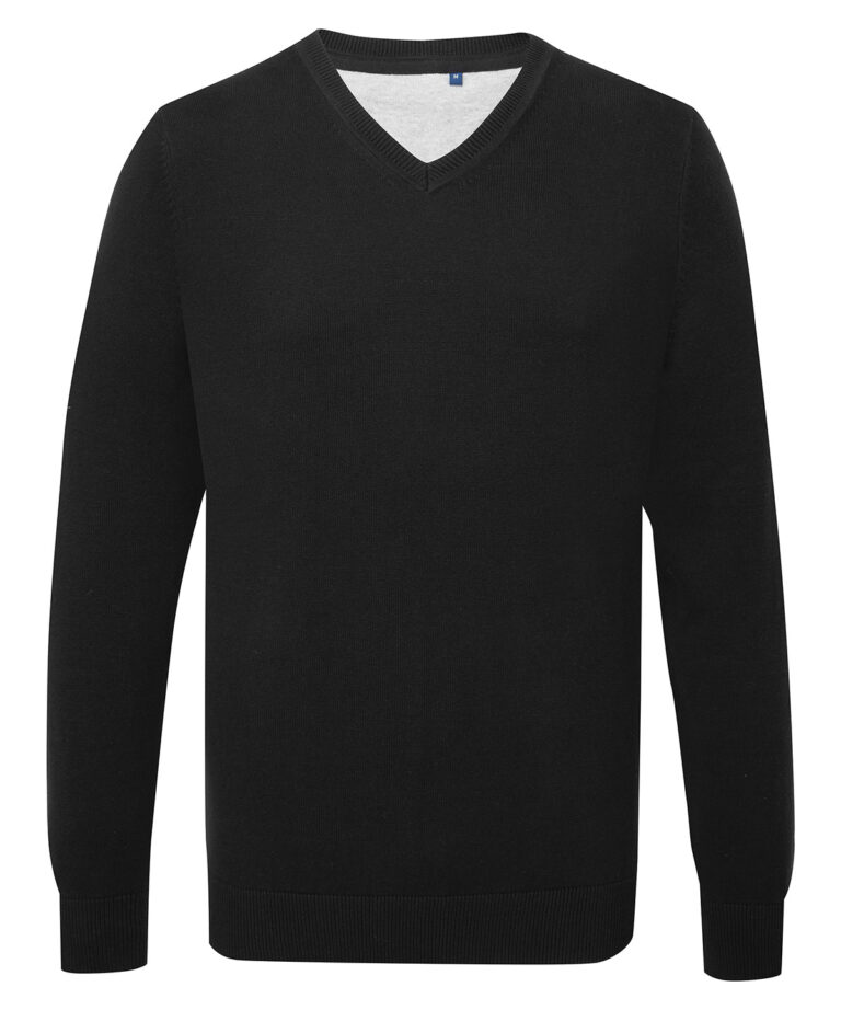 Alternative view of Asquith & Fox Men's cotton blend v neck sweater AQ042