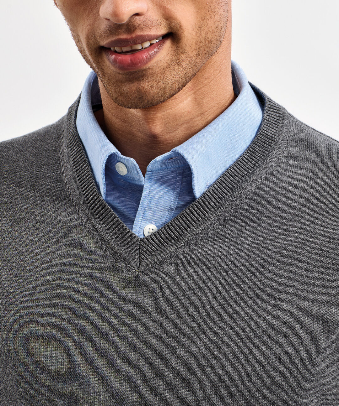 Asquith &#038; Fox Men&#8217;s cotton blend v neck sweater AQ042, Vivid Promotion Workwear