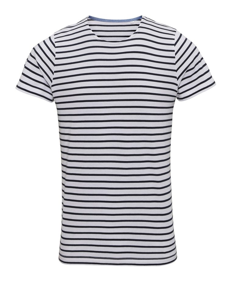 Asquith &#038; Fox &#8211; Mens Marinie Coastal Short Sleeve Tee AQ072, Vivid Promotion Workwear