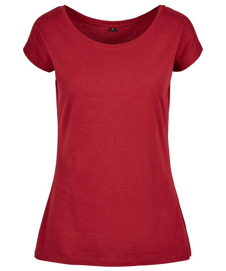 Build Your Brand Basic &#8211; Womens Wide Neck Tee BB013, Vivid Promotion Workwear