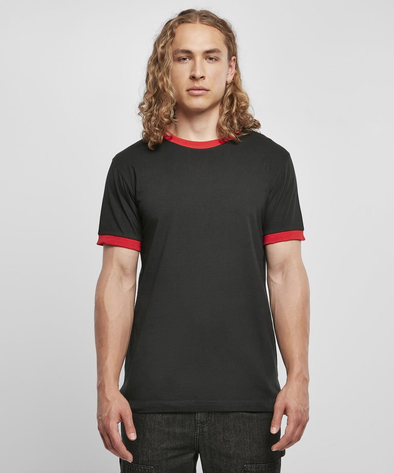 Alternative view of Build Your Brand Basic - Ringer Tee BB022