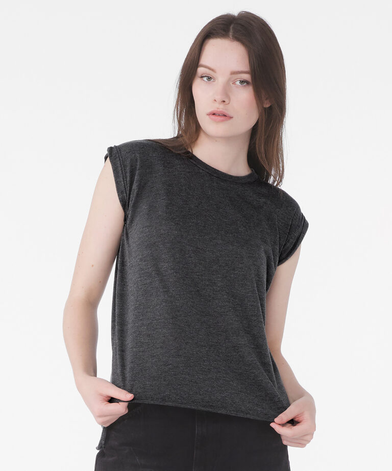 Bella+Canvas Women's flowy muscle tee with rolled cuff BE128